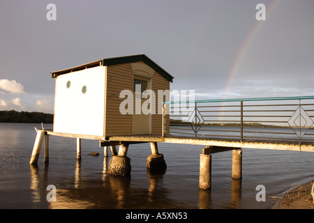 AM NACHMITTAG LANDSCHAFT MAROOCHY RIVER SUNSHINE COAST QUEENSLAND AUSTRALIEN Stockfoto