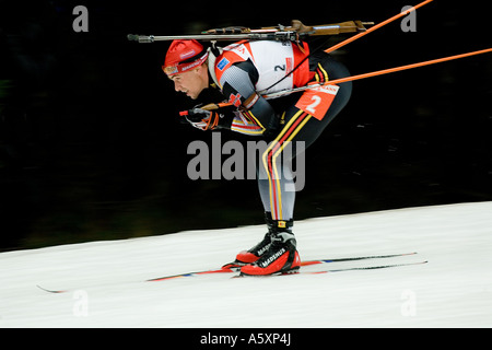 GREIS Michael Nesselwang Biathlon Weltcup Männer 15 km Ruhpolding 14 01 2007 Stockfoto