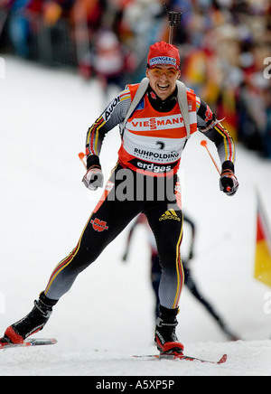 GREIS Michael Nesselwang Biathlon Weltcup Männer 15 km Ruhpolding 14 01 2007 Stockfoto