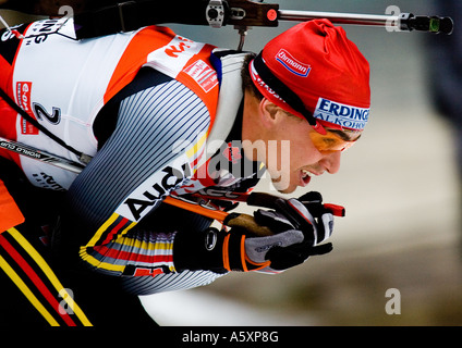 GREIS Michael Nesselwang Biathlon Weltcup Männer 15 km Ruhpolding 14 01 2007 Stockfoto