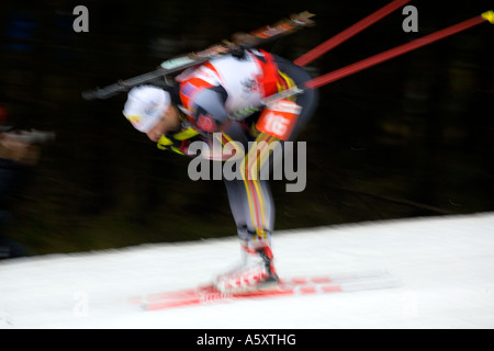 Biathlon-typische Biathlon Weltcup Ruhpolding 14 01 2007 Stockfoto