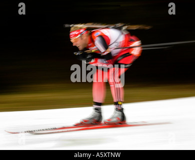 Biathlon-typische Biathlon Weltcup Männer 15 km Ruhpolding 14 01 2007 Stockfoto