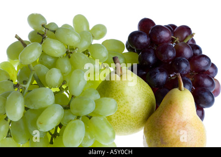 Obst auf weiß Stockfoto