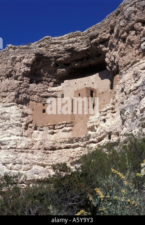 Vertikale Ansicht von Montezuma Castle National Monument Stockfoto