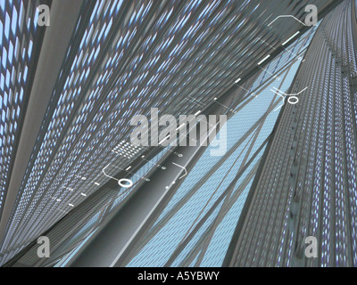 Weiße Grafiken auf abstrakten Hintergrund Stockfoto