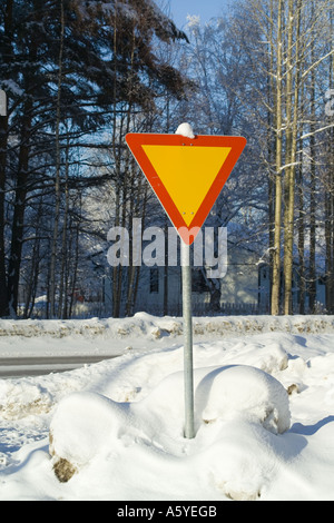 Geben Sie Art und Weise Verkehrszeichen Stockfoto