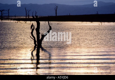 Simbabwe früher Rhodesien, Lake Kariba an der Grenze mit Sambia. Stockfoto