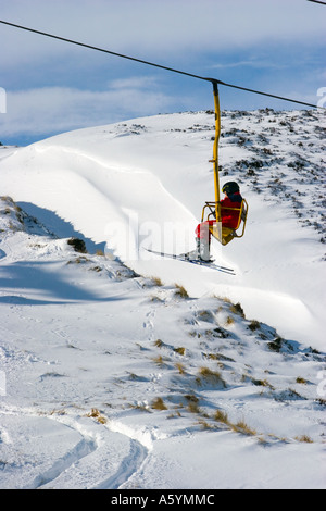 Skifahrer im Scottish Glenshee Ski Centre  Spittal of Glen Shee, Braemar, Cairngorms National Park, Aberdeenshire, UK Stockfoto