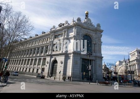Das Gebäude der Bank of Spain, Banco de España Madrid Spanien Zentralbank von Spanien Stockfoto