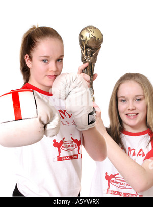 Britische Junioren Weltmeister Kick Boxer Imogen Shayler Stockfoto