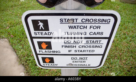 Taster, um Kreuz in Florida USA Stockfoto