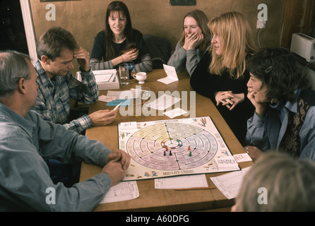 Großfamilie ein Brettspiel Stockfoto