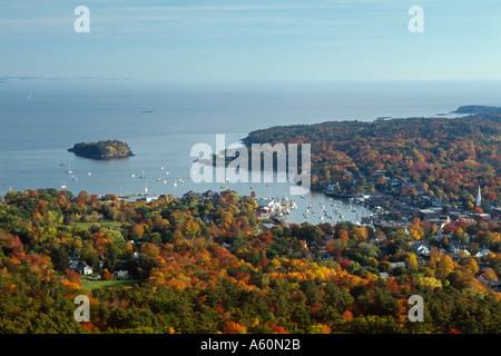 Camden Maine aus Mt Battie Stockfoto