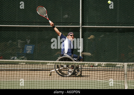 Rollstuhl-Tennis-Spieler, Vancouver, Kanada Stockfoto