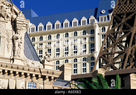 Architektur im französischen Stil repliziert im Paris Hotel, Las Vegas, Nevada Stockfoto