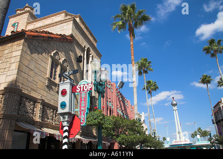 Gebäude in Disney MGM Studios, Hollywood Boulevard, Orlando, Florida, USA Stockfoto