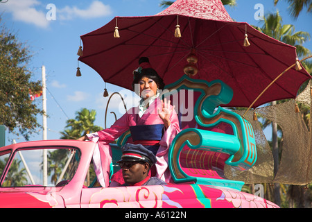 Mulan, Disney-Stars und Motor Car Parade, Disney-MGM Studios, Orlando, Florida, USA Stockfoto