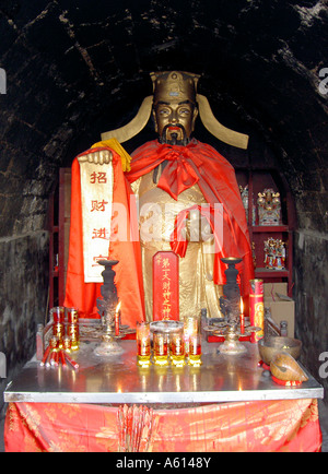 Tempel-Bildnis im Xingguo Kloster auf tausend-Buddha-Berg, Qianfo Shan, am Rande der Jinan City, Shandong, China Stockfoto