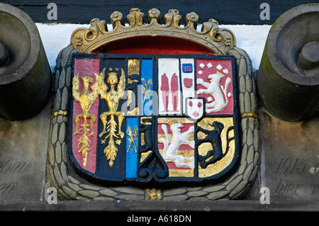 Stadtwappen, Rathaus, Rietberg, Nordrhein-Westfalen, Deutschland Stockfoto