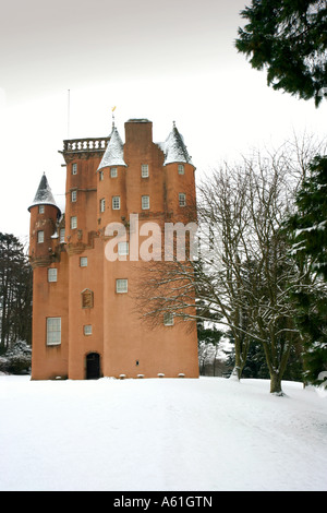 Malerische Bild Winter von Craigievar Castle in der Nähe von Aberdeen im Nordosten von Schottland Stockfoto