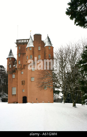 Malerische Bild Winter von Craigievar Castle in der Nähe von Aberdeen im Nordosten von Schottland Stockfoto