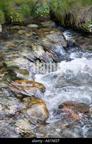 Ein Strom über die Felsen Rauschen Stockfoto