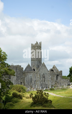 Quin Abtei, County Clare, Irland Stockfoto