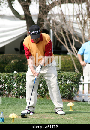 Yogi Berra auf dem Golfplatz Stockfoto