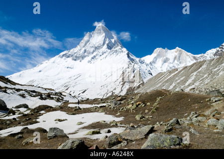 Peak Shivling, indischen Himalaya Stockfoto