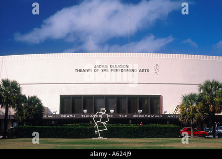 Fassade des Theaters, Jackie Gleason Theater of Performing Arts, Miami, Florida, USA Stockfoto