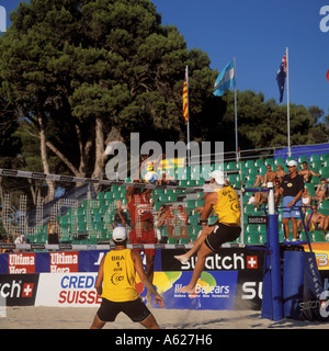 SWATCH FIVEB Beach Volleyball Turnier Brasil V Brasilien Santa Ponsa Calvia Mallorca Balearen Spanien 10. Juli 2004 Stockfoto