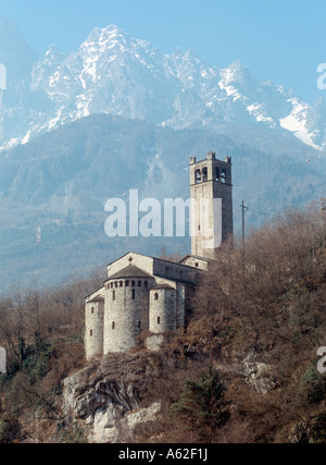 Brescia, Capo di Ponte, S. Siro, Nord-Ostansicht Stockfoto