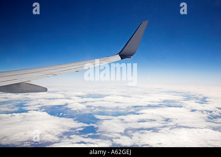 Boeing 737-700 Flügel und Winglet von Virgin Blue-Verkehrsflugzeug Stockfoto