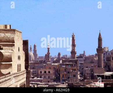 Erhöhte Ansicht von Stadtbild, Kairo, Ägypten, Afrika Stockfoto