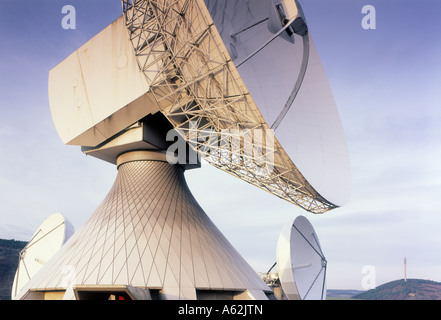 Fuchsstadt, Erdfunkstelle Intelsat Erdfunkstelle Für www.RegTP.de, Blick Nach Nordosten Stockfoto