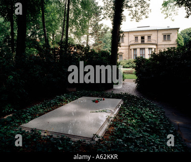 Bayreuth, Haus Wahnfried, Mit Richard Wagners Grab Stockfoto