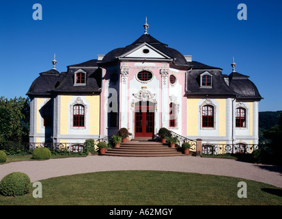 Dornburg/Saale, Rokokoschloss, Bergseite Mit Eingang Stockfoto