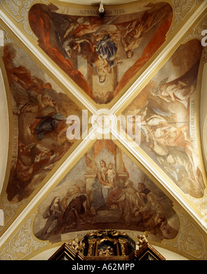 Engelberg Ob Dem Main, Franziskanerkloster Und Wallfahrtskirche, Deckengewölbe Stockfoto