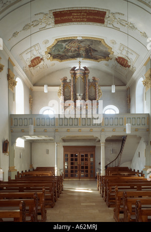 Engelberg Ob Dem Main, Franziskanerkloster Und Wallfahrtskirche, Orgelempore Stockfoto