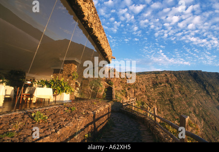 Restaurant am Berg Aussichtspunkt Mirador Del Rio, Lanzarote, Kanarische Inseln, Spanien Stockfoto