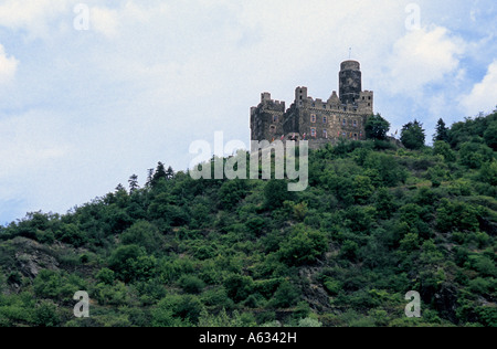 Ruinen der Burg auf der UNESCO-Weltkulturerbestätten oberen zentralen Rhine Valley in der Nähe von Koblenz Deutschland geschützt Stockfoto