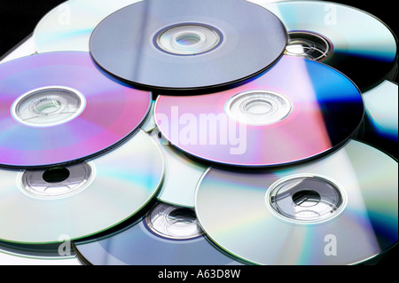 Viele bunte DVD / CD Stockfoto