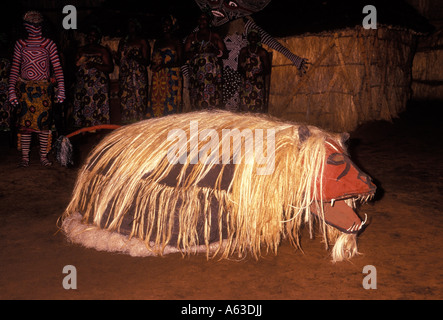 Männer Simbabwes, Tanz, Tänzerin, Tänzer, Tanz, Tribal Dance, African Dance, Victoria Falls Hotel, Matabeleland Nord Provinz, Simbabwe, Afrika Stockfoto