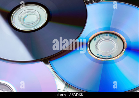 Viele bunte DVD / CD Stockfoto