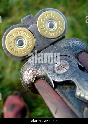 Offenen Schrotflinte Stockfoto