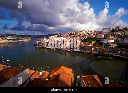 Douro, Ansicht von Vila Nova de Gaia Porto, Porto District, Portugal, Europa Stockfoto