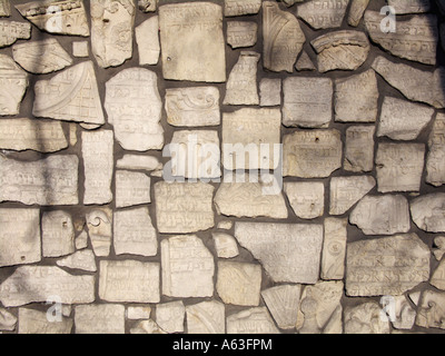 Klagemauer in die Remuh Friedhof neben der Remu Synagoge, Kazimierz, Krakau, Polen Stockfoto