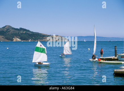 Kleine Segelboote in Sausalito, Kalifornien Stockfoto