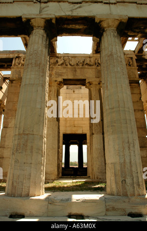 Tempel des Hephaistos Hephaestus oder Thission Theseion gebaut im 5. Jahrhundert v. Chr. antiken Agora Athens Griechenland Stockfoto