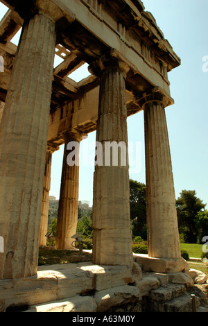 Tempel des Hephaistos Hephaestus oder Thission Theseion gebaut im 5. Jahrhundert v. Chr. antiken Agora Athens Griechenland Stockfoto